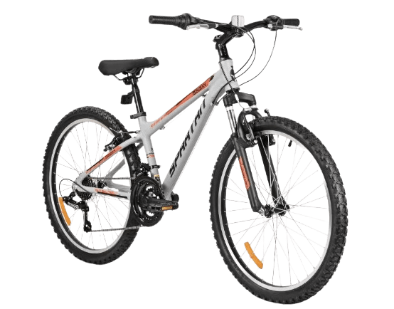 Spartan Bicycle 24-Inch Galaxy MTB - Gray/Orange SP-3230 — image 1
