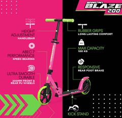 Spartan Blaze Scooter Pink 200mm SP - 7063 - Colorland Toys