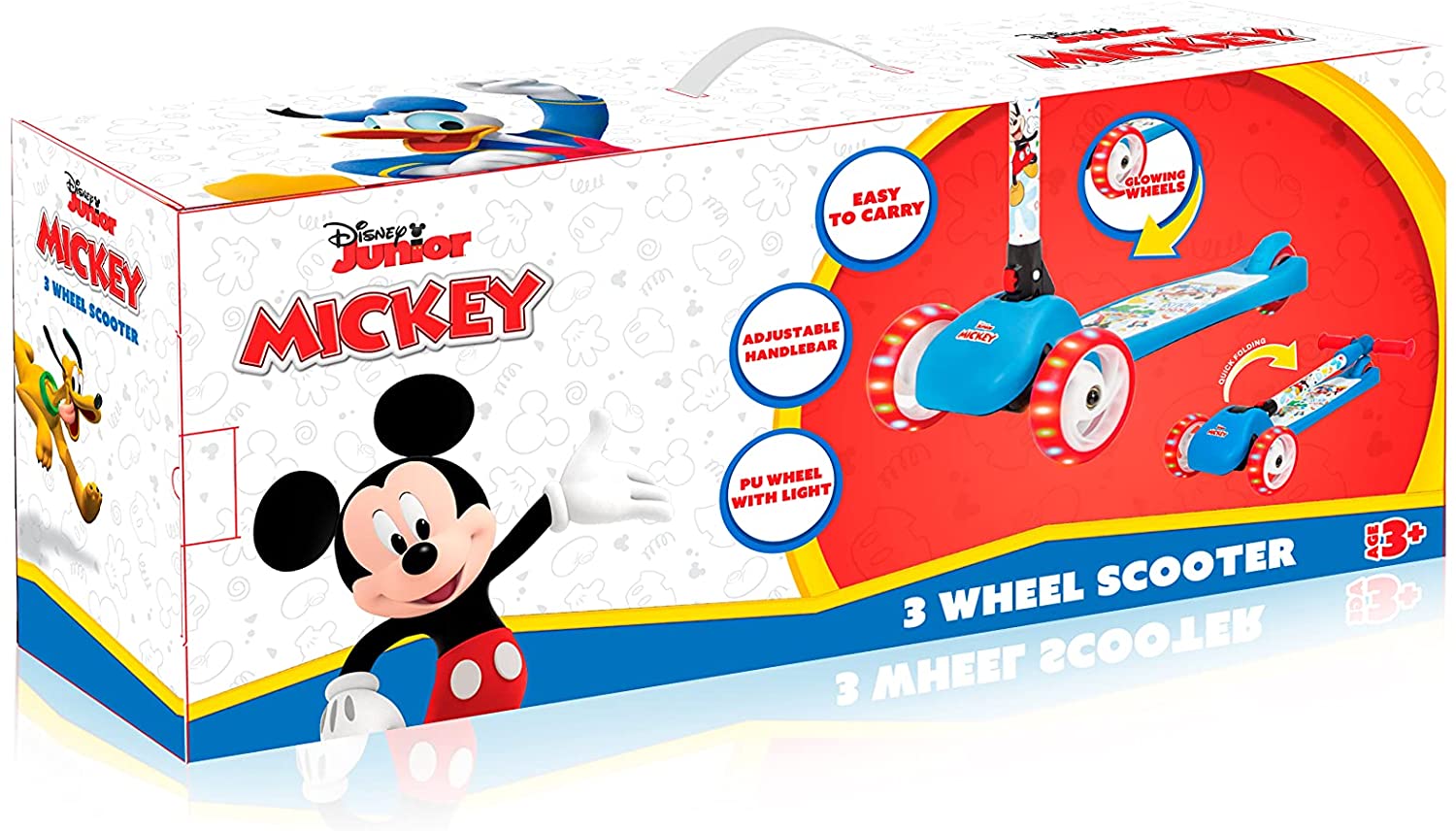 Spartan Mickey LED Folding Scooter 3 - Wheel SP - 7049 - Colorland Toys