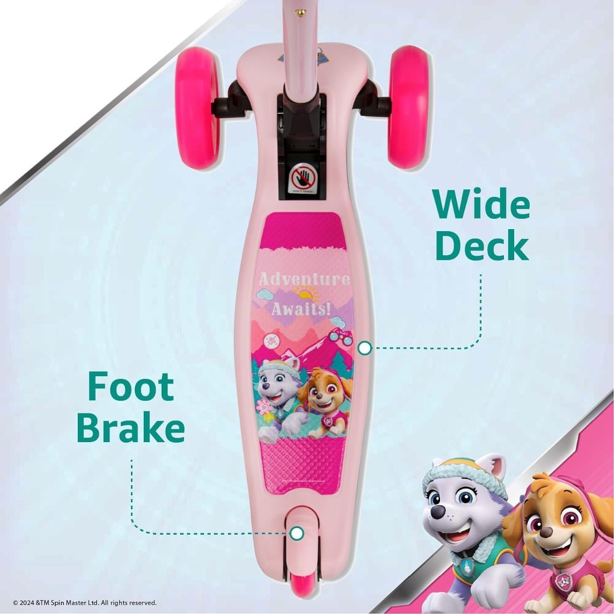 Spartan Paw Patrol Girls Scooter 3 - Wheel SP - 7056 - Colorland Toys