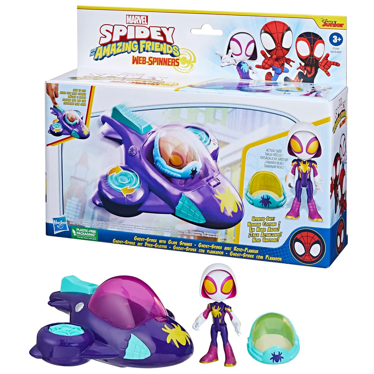 Spidey and His Amazing Friends Pullback Vehicle - Ghost Spider SNF0016/ SNF0014 - Colorland Toys