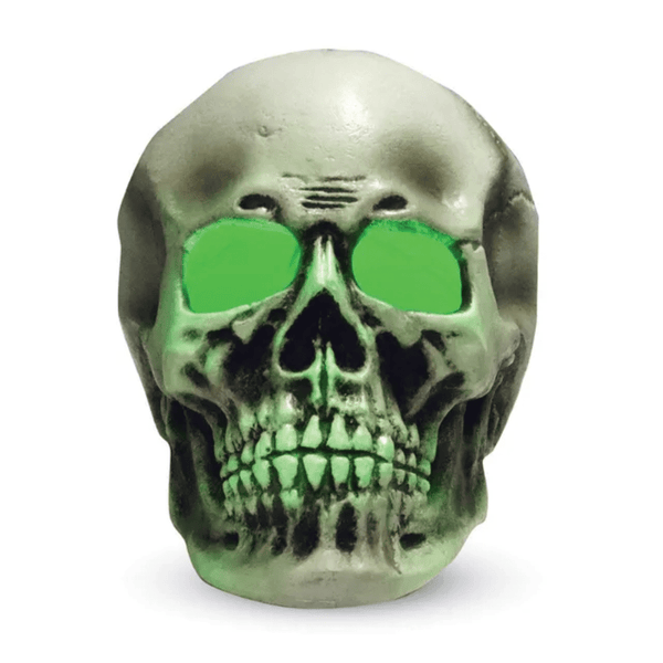Spooky Halloween Green Light-Up Giant Skull - Halloween Decoration