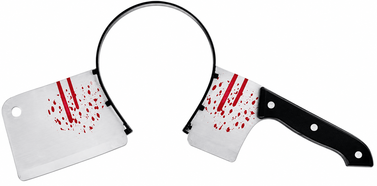 Spooky Halloween Zombie Cleaver Headband — image 1