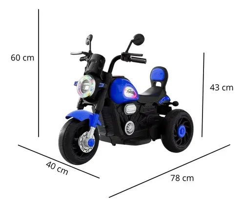 Sportstor 3-Wheel Motorcycle Ride On Blue 888 — image 2
