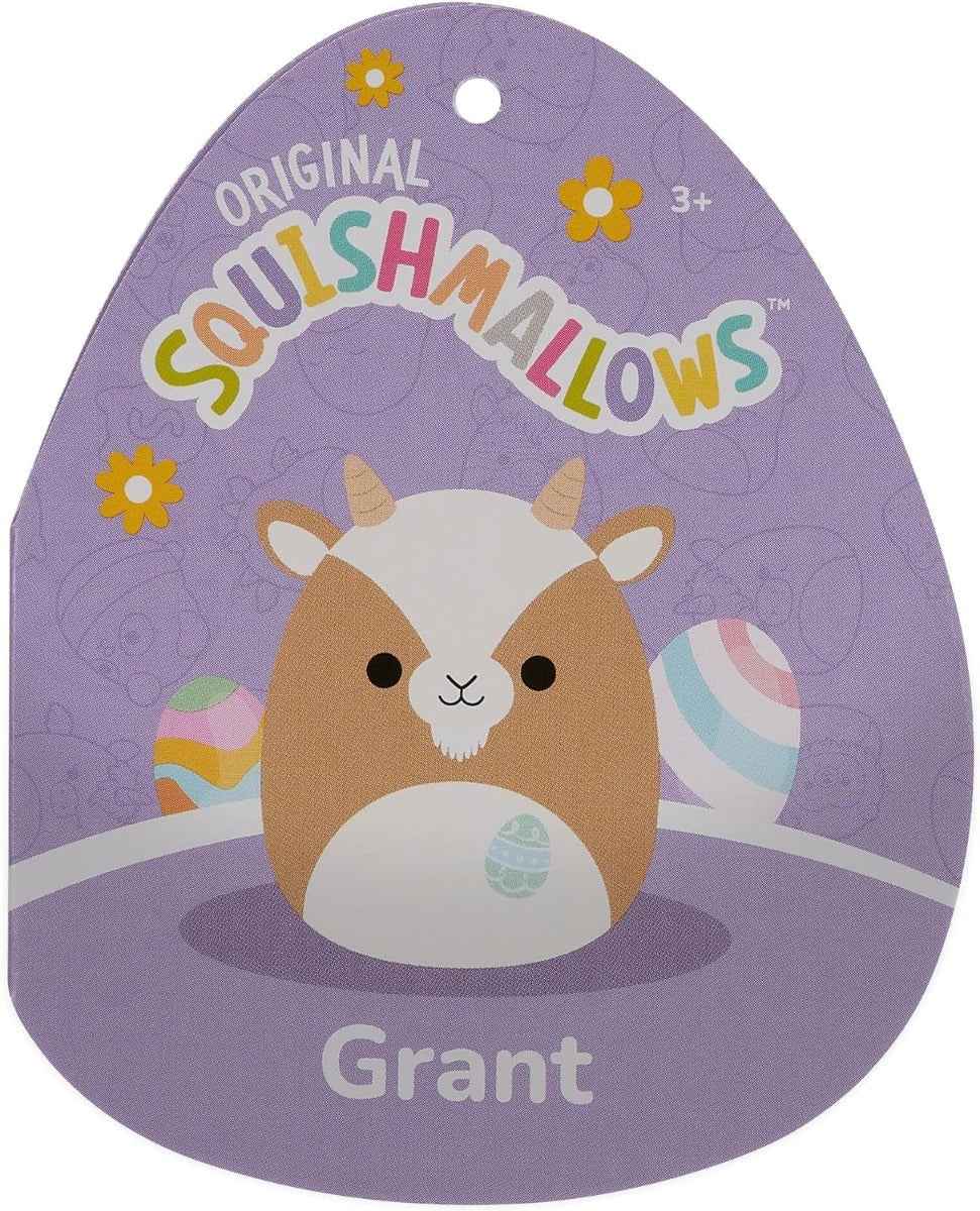 Squishmallow Little Plush Easter Grant Tan Goat with Egg Embroidery 7.5in - Colorland Toys