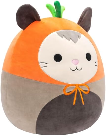 Squishmallow Little Plush Easter - Luanne the Grey Possum in Carrot Costume 7.5inches — image 2