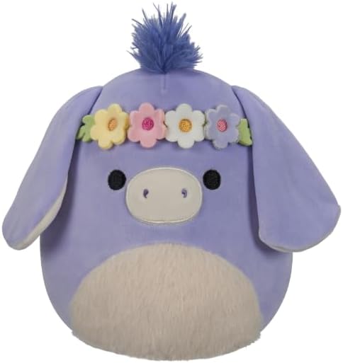 Squishmallow Little Plush Easter - Milanda the Periwinkle Donkey 7.5inches - Colorland Toys