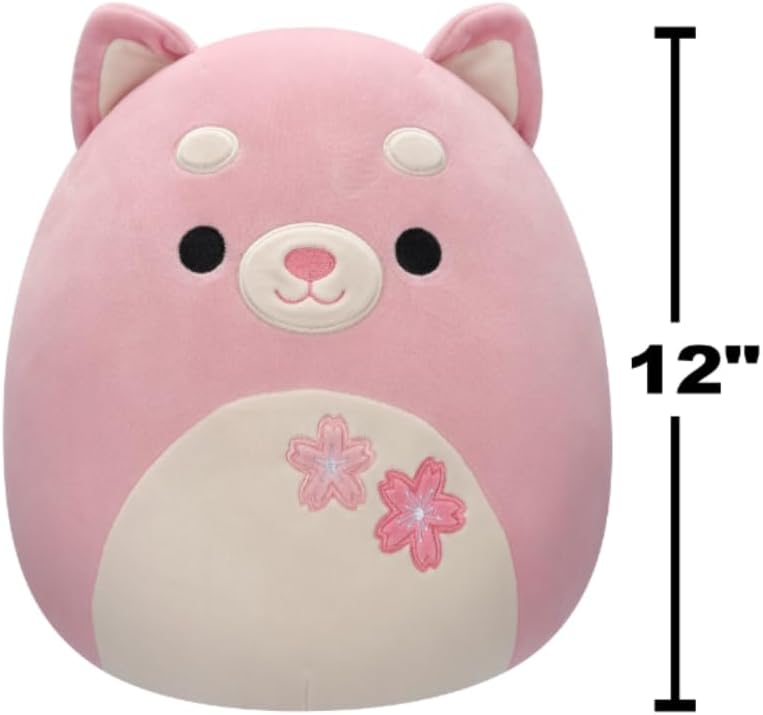 Squishmallow Sakura Setude Shiba With Flowers Plush 12inch — image 5