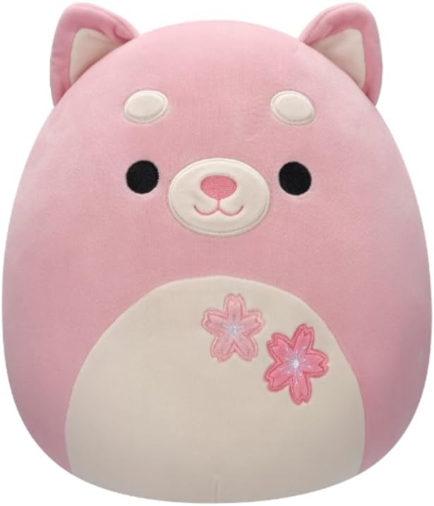 Squishmallow Sakura Setude Shiba With Flowers Plush 12inch — image 1