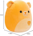Squishmallows Candy Heart Valentine 2024 5" Plush - Chamberlain the Bear