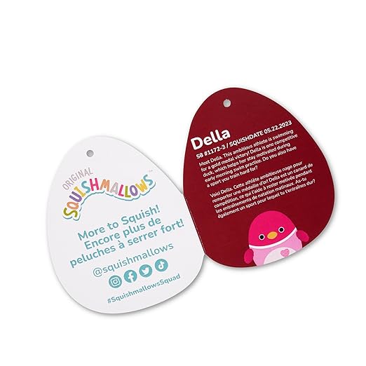 Squishmallows Candy Heart Valentine 2024 7.5" Plush - Della the Mallard Duck — image 9