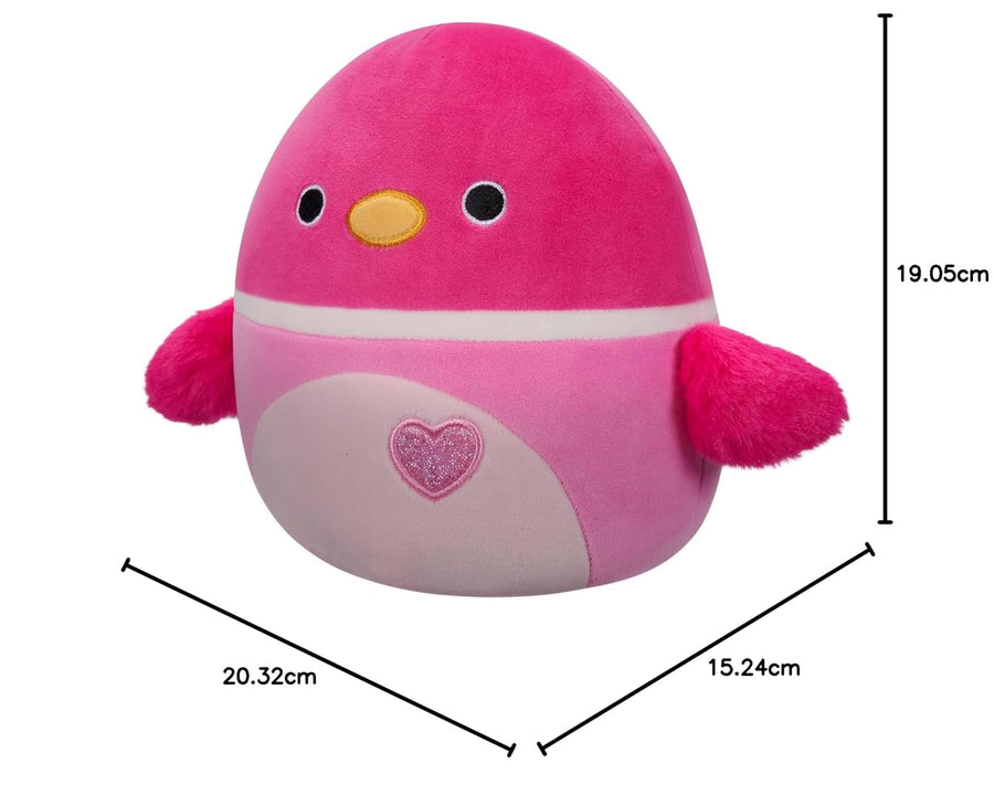Squishmallows Candy Heart Valentine 2024 7.5" Plush - Della the Mallard Duck — image 2