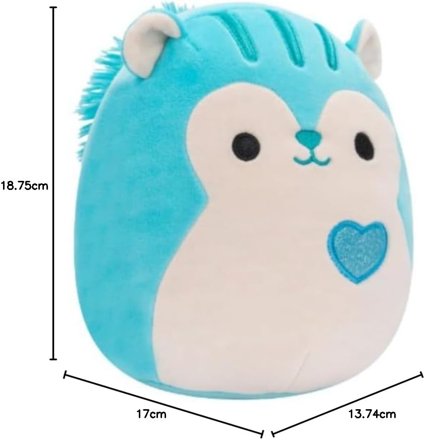 Squishmallows Candy Heart Valentine 2024 7.5" Plush - Santiago the Squirrel - Colorland Toys