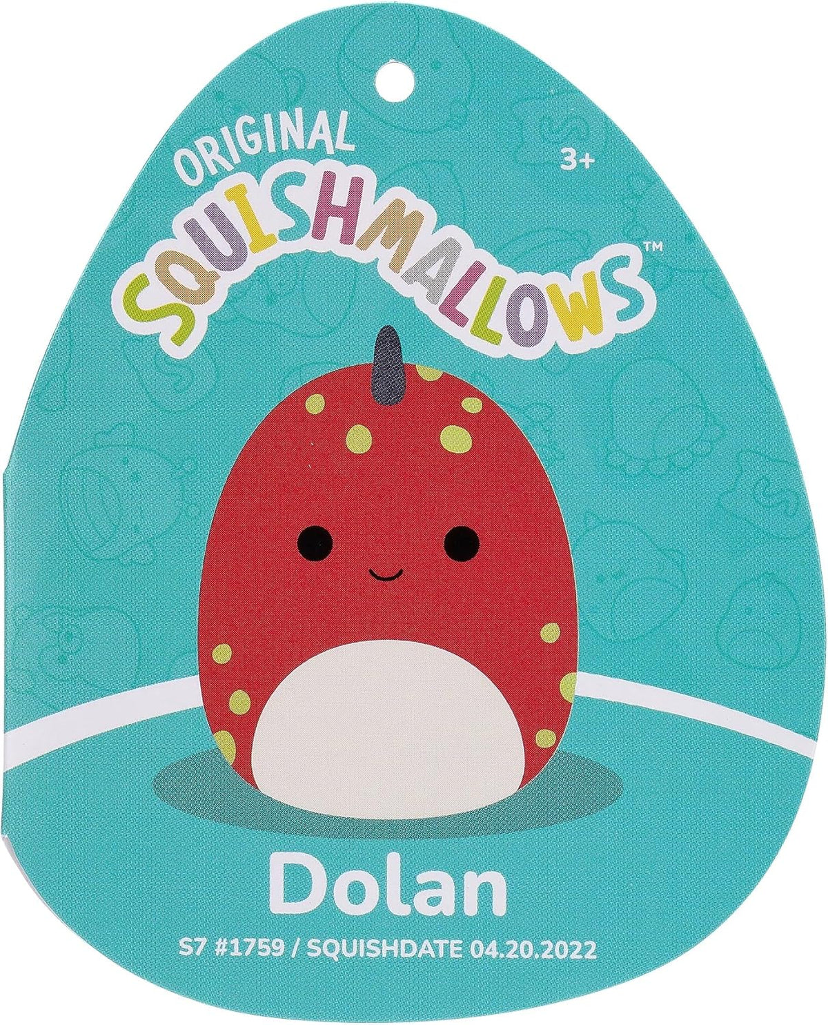 Squishmallows Dolan The Dinosaur Plush 7.5inch SQCR05399/SQCR04064 — image 4