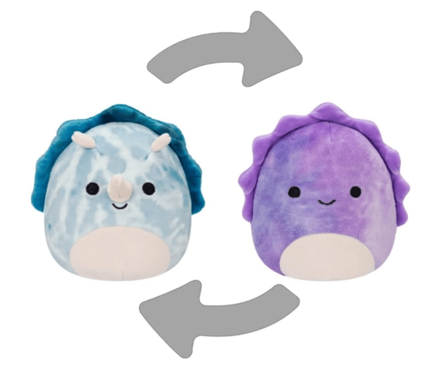 Squishmallows Flip A Delilah The Purple Dino Jerome The Blue Dino Plush Toy 5in — image 1