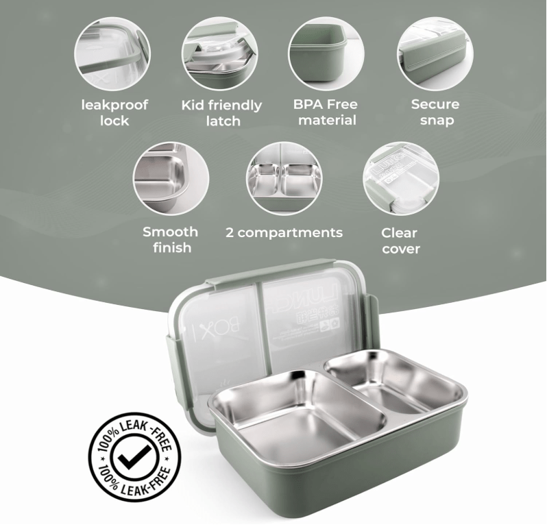 Stainless Steel Lunch Box 2550 — image 2