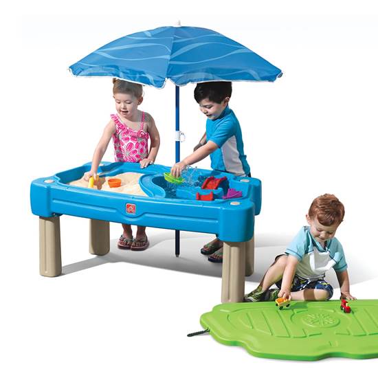 Step2 Cascading Cove Sand & Water Table with Umbrella 850900 — image 1