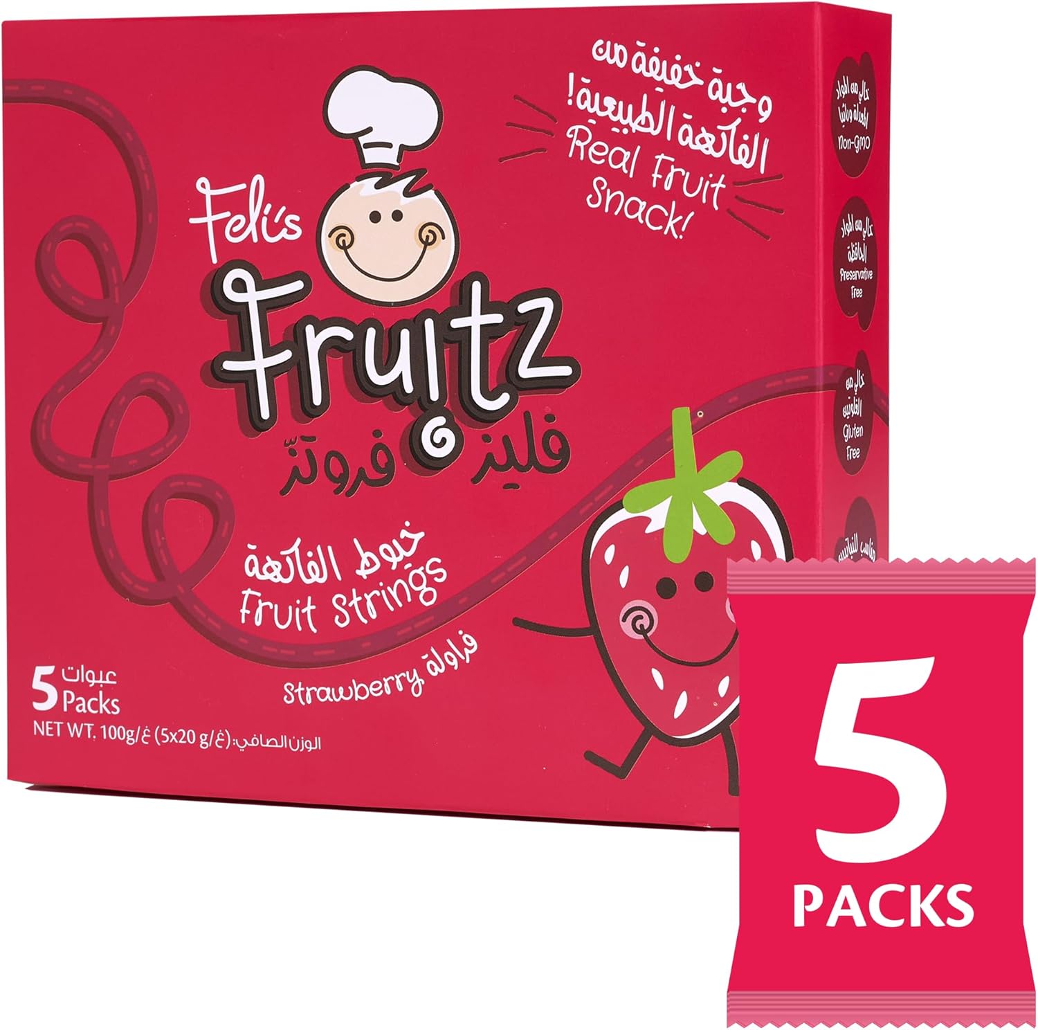 Strawberry Fruit Strings 5 x 20g ESF - 357 - Colorland Toys