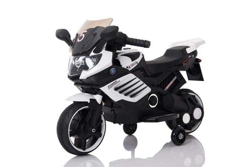 دراجة نارية كهربائية للركوب من سترايكر، 6 فولت، لون أبيض، S1000 — image 1
