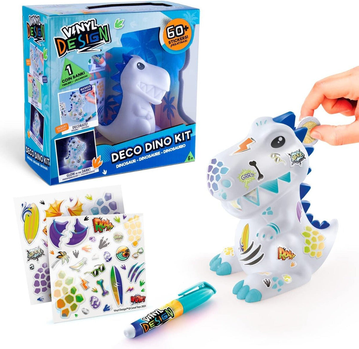 Style 4 Ever Vinyl Design Deco Dino DIY Kit OFG 238 - Colorland Toys