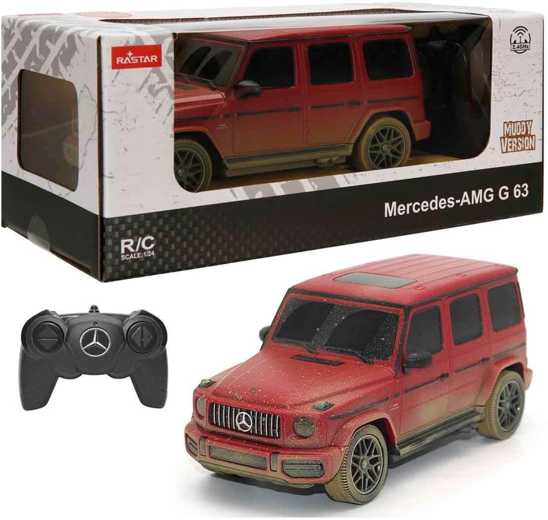 Sunman Rastar 1:24 RC Mercedes-Benz G63 AMG Muddy Car, Red — image 1