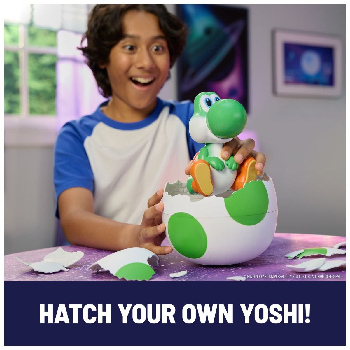 Super Mario 2: Galaxy Movie Yoshi Interactive Hatching Egg Figure | 6076644 - Colorland Toys