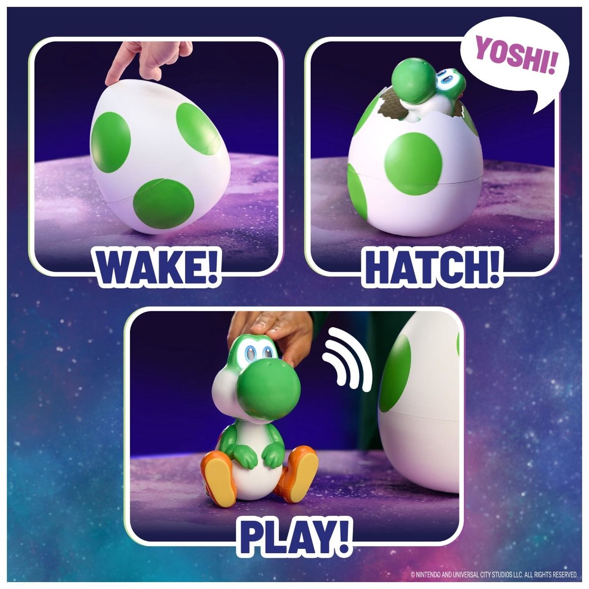 Super Mario 2: Galaxy Movie Yoshi Interactive Hatching Egg Figure | 6076644 - Colorland Toys