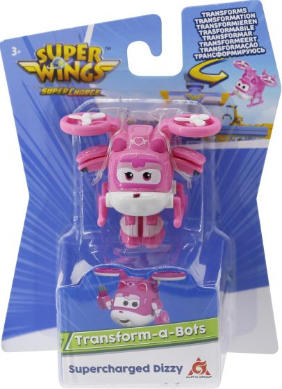 Super Wings Transform - A - Bots Supercharged Dizzy - Colorland Toys
