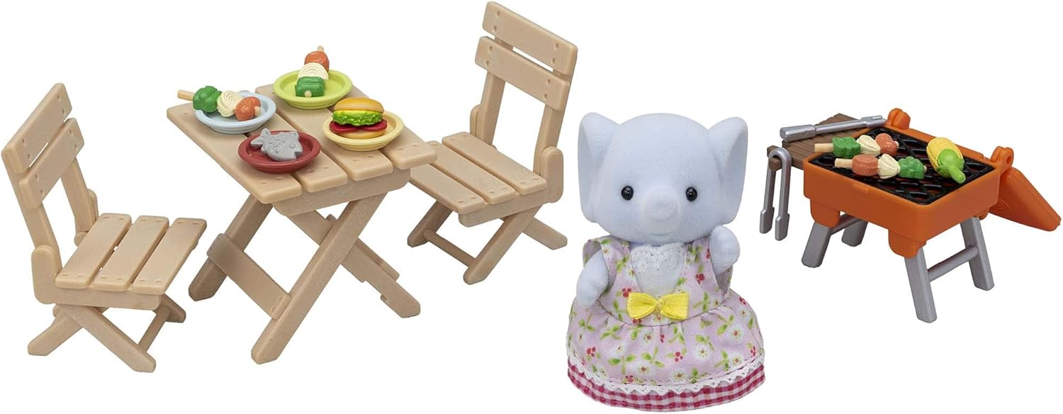 Sylvanian Families BBQ Picnic Set Elephant Girl 5640 - Colorland Toys