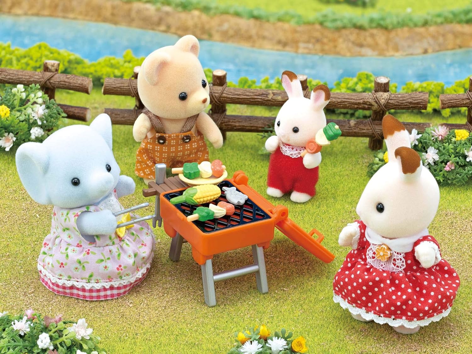 Sylvanian Families BBQ Picnic Set Elephant Girl 5640 - Colorland Toys