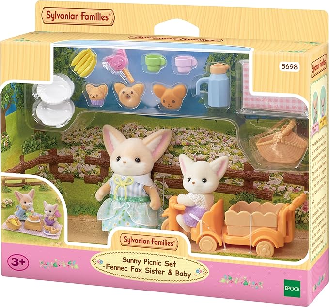 Sylvanian Families Sunny Picnic Set - Fennec Fox Sister And Baby 5698 — image 1