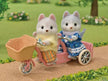 Sylvanian Families tandem Cycling Set-Husky Sister & Brother 5637