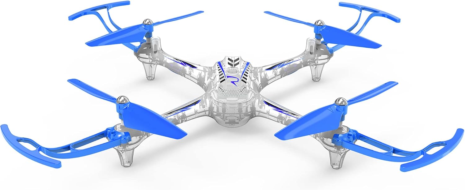 Sam Toys 4-Channel Auto Hover RC Stunt Drone-Blue/Orange X15T