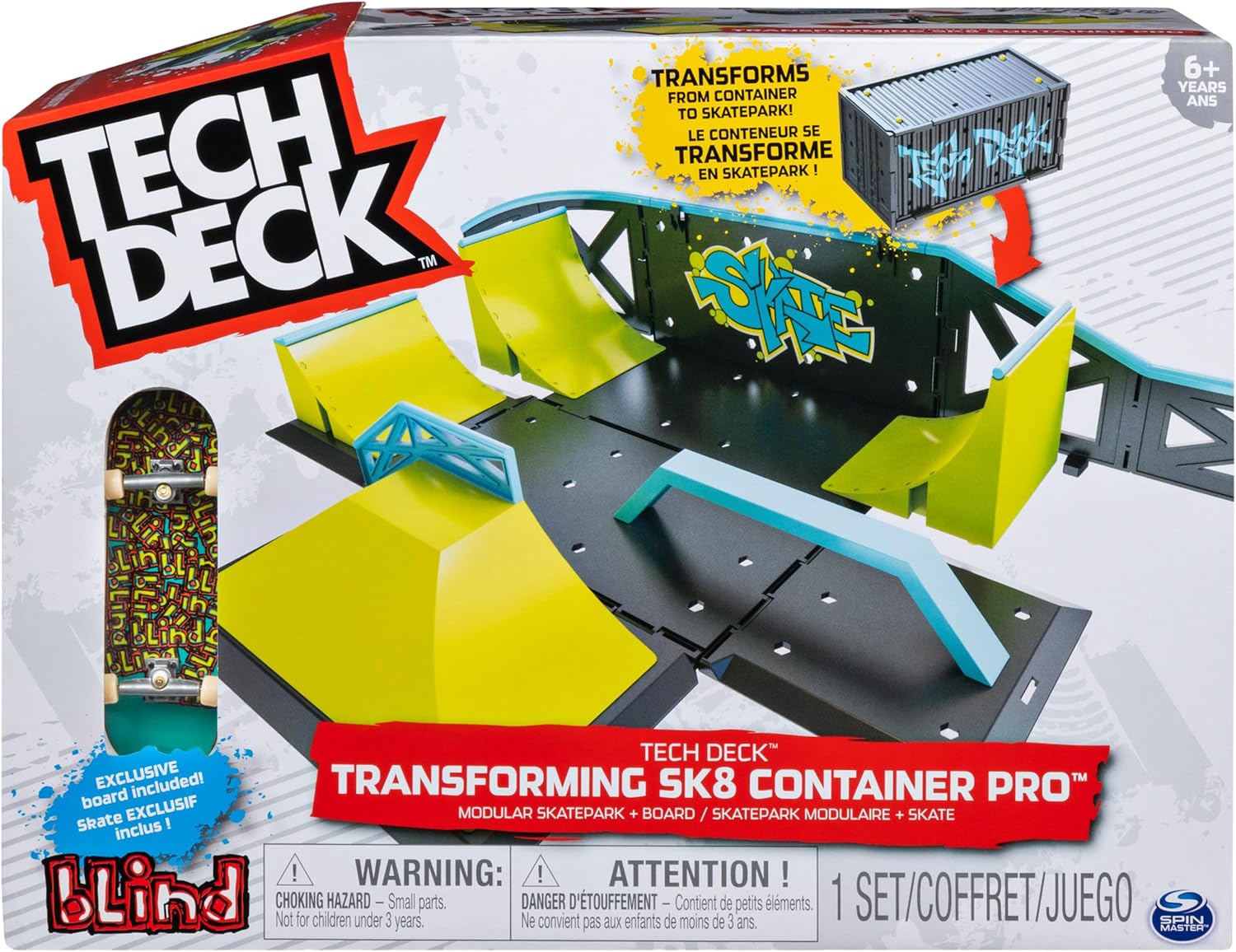Tech Deck Fingerboard SK8 Transforming Container 6035885 - Colorland Toys