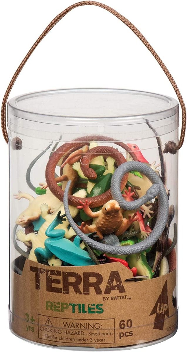 Terra Tub of Reptiles Animal Figures 60pcs - Colorland Toys