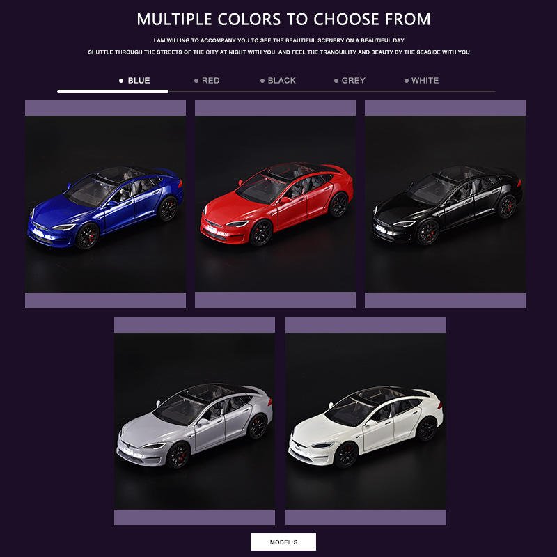 Tesla Pullback Diecast Car M92319 - Colorland Toys