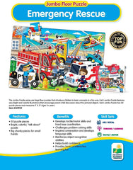 The Learning Journey Jumbo Floor Puzzle Emergency Rescue 50pcs 321959 - Colorland Toys