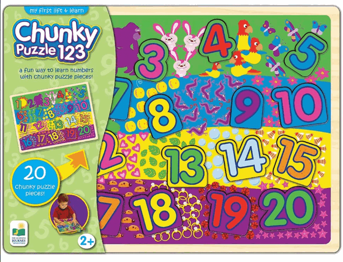 The Learning Journey My First Lift & Learn Chunky Puzzle 123 225806 - Colorland Toys