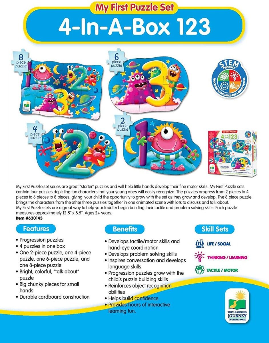 The Learning Journey My First Puzzle Sets 4 in a Box 123 630143 - Colorland Toys