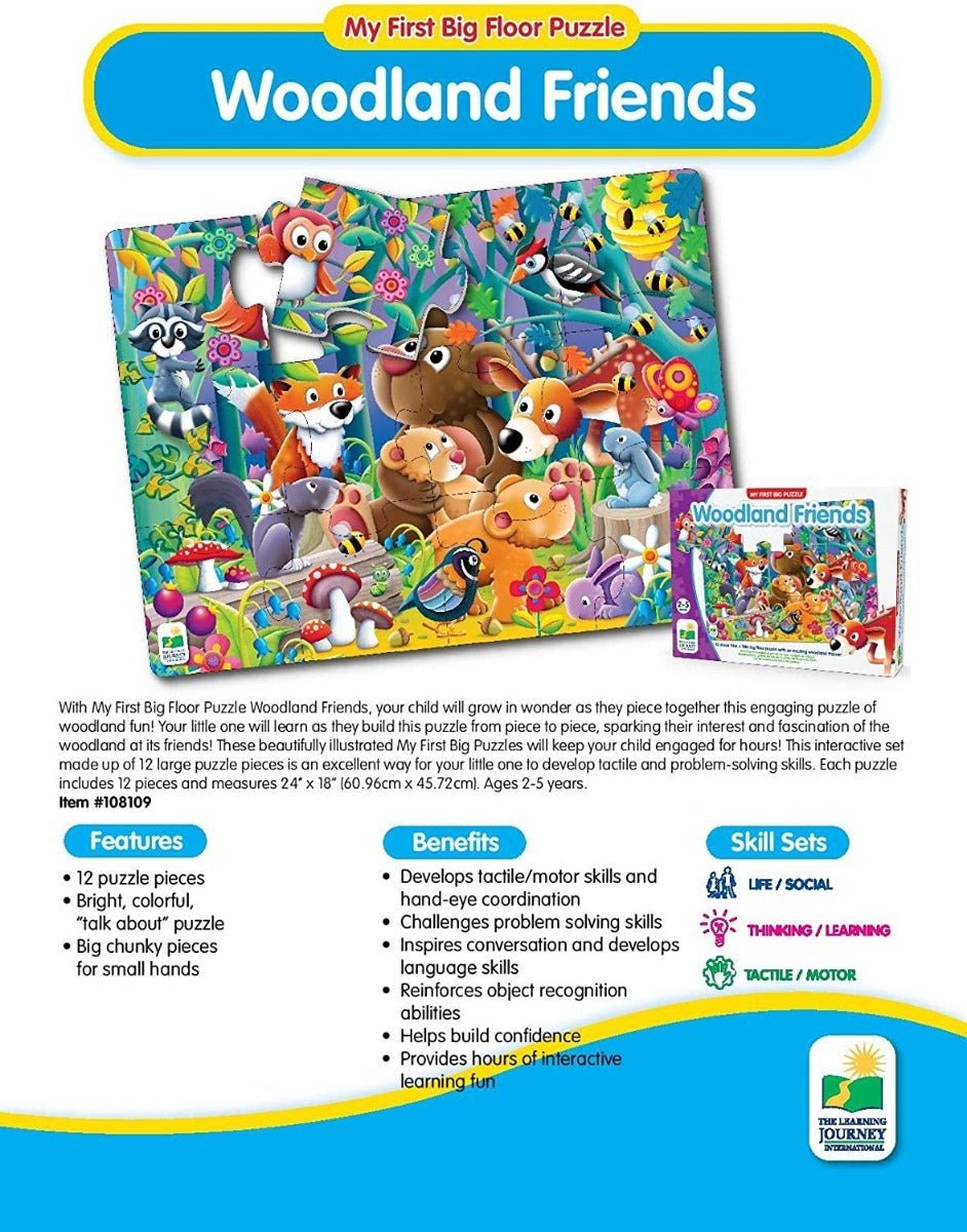 The Learning Journey My First Woodland Friends Puzzle 12pcs 108109 - Colorland Toys