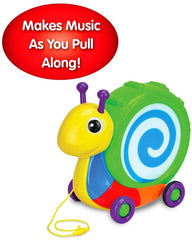 The Learning Journey Pull Along Snail Drum 104965 - Colorland Toys