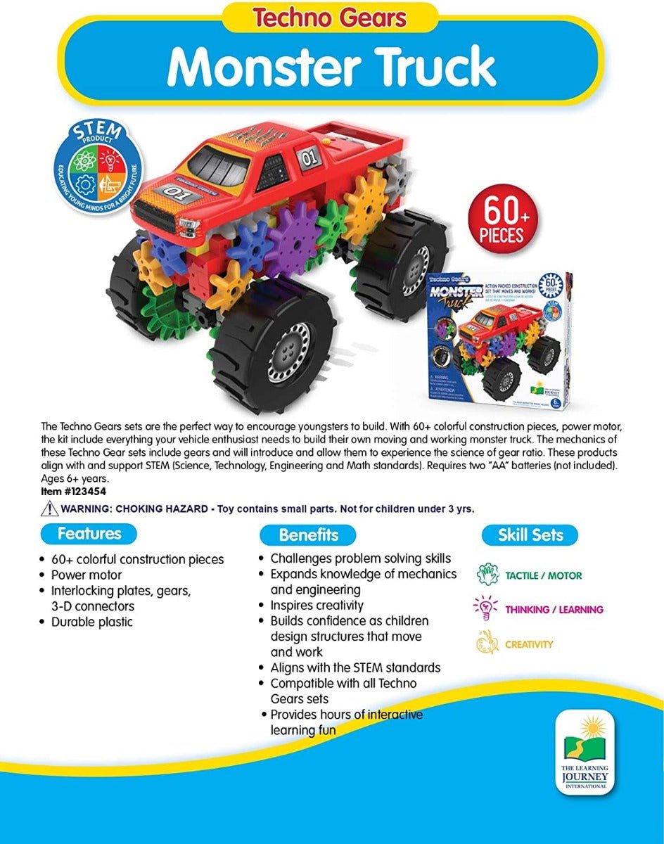 The Learning Journey Techno Gears Monster Truck 123454 - Colorland Toys