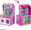 Theo Klein 2-in-1 Barbie Wooden Kitchen and Dollhouse 7312