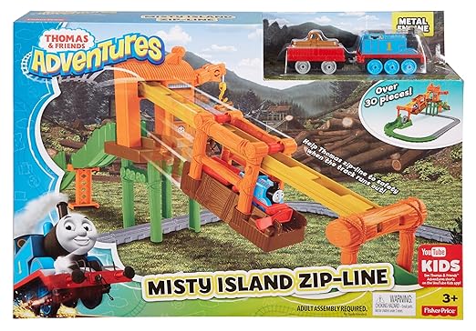 Thomas and Friends Adventures Misty Island Zipline Playset FBC60 - Colorland Toys