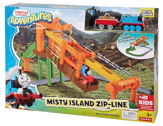Thomas and Friends Adventures Misty Island Zipline Playset FBC60 - Colorland Toys