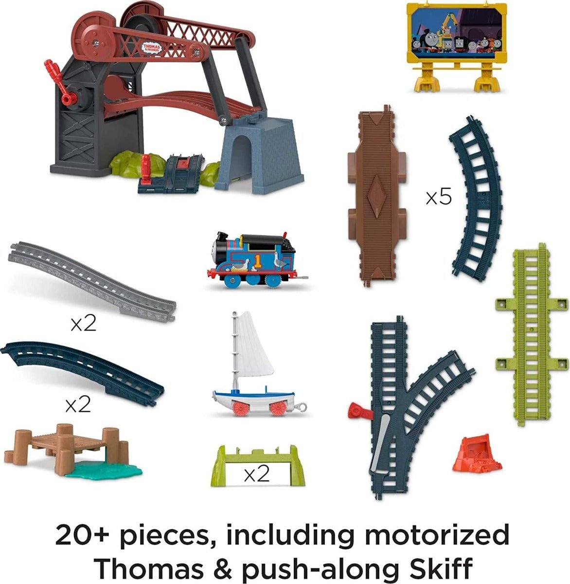 Thomas And Friends Bridge Lift Thomas And Skiff Refresh HGX65 - Colorland Toys