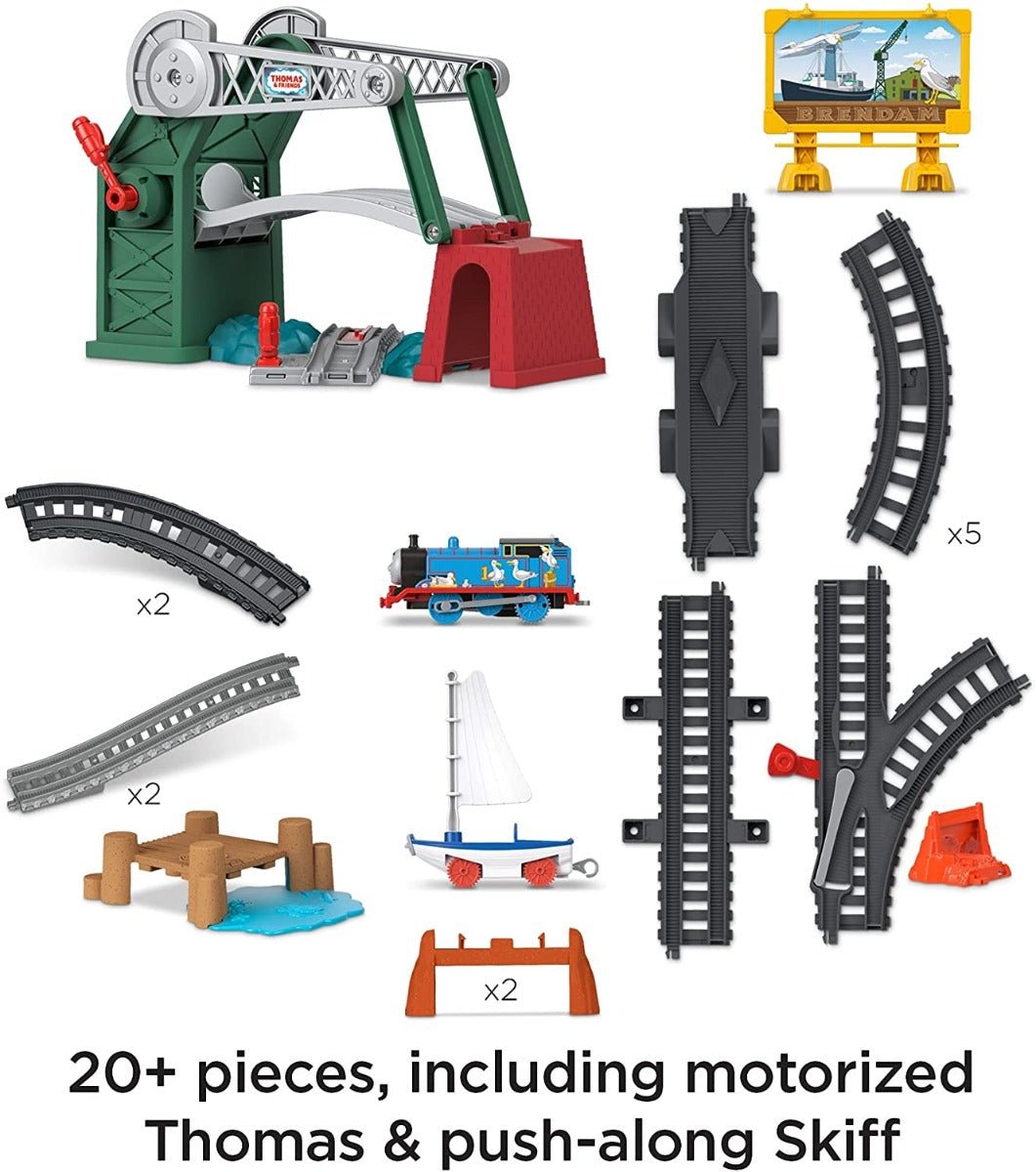 Thomas And Friends Bridge Lift Thomas And Skiff Set GWX09 - Colorland Toys