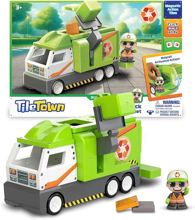 Tile Town Recycling Truck Set 82088 - Colorland Toys