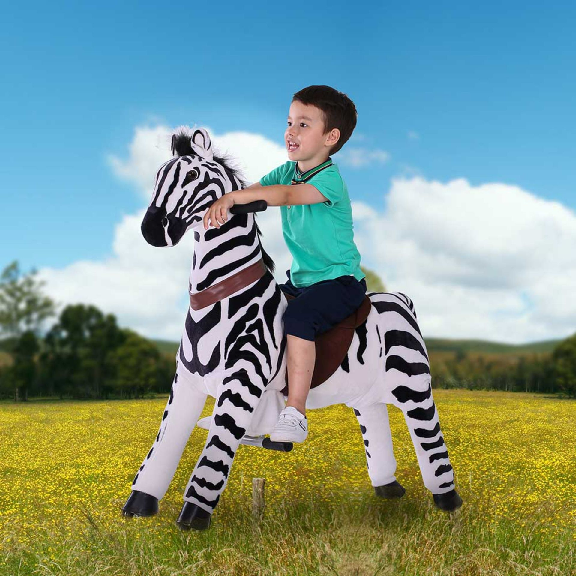 Tobys Wild Zebra Rideamal Ride on TB - 2001 - Colorland Toys