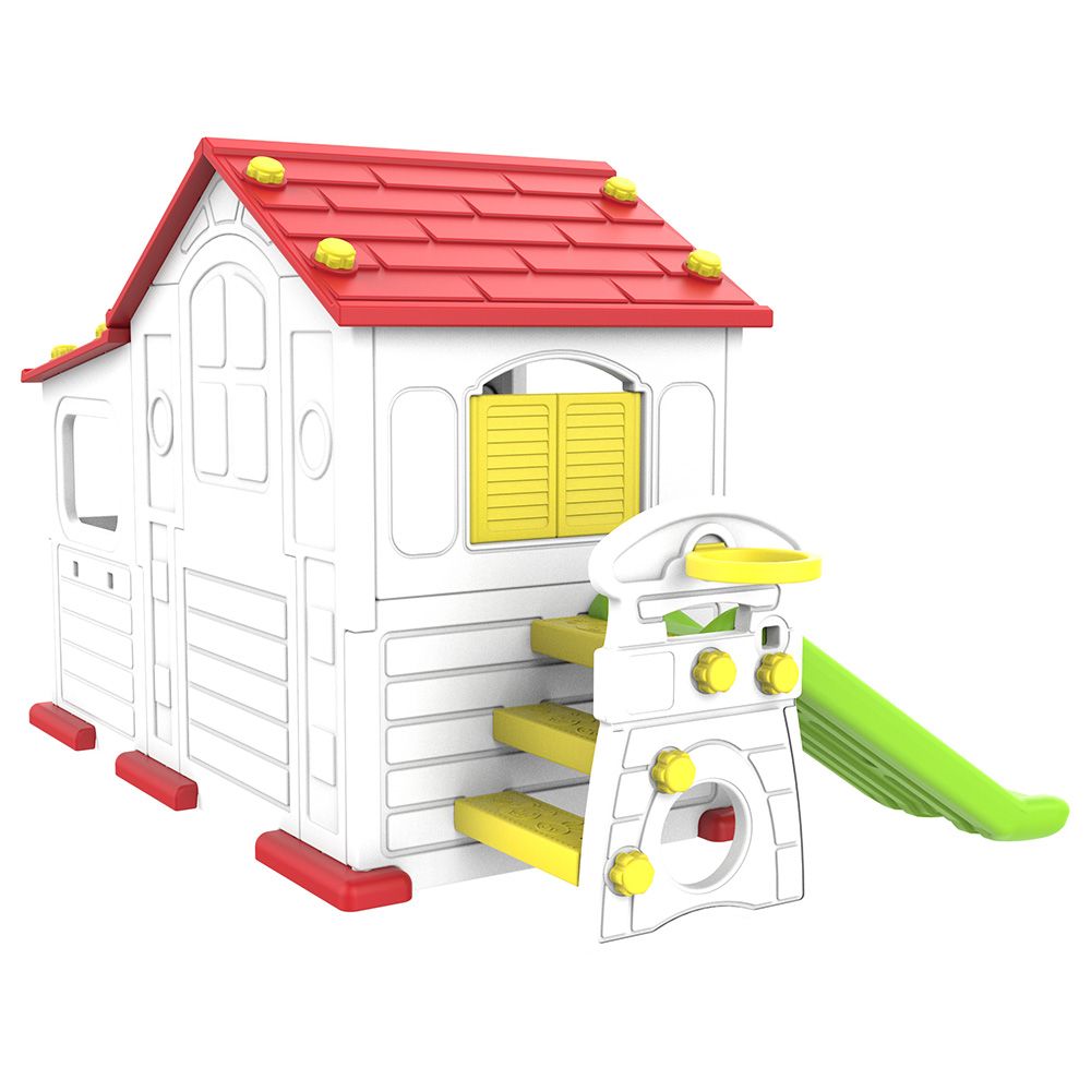 Tomo Big Playhouse w/ Slide CHD - 506 - Colorland Toys